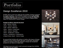 Tablet Screenshot of designexcellence.portfolio-home.com